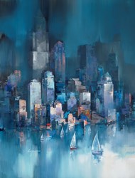 Moody Skies Ahead by Wilfred - Original Painting on Box Canvas sized 33x45 inches. Available from Whitewall Galleries